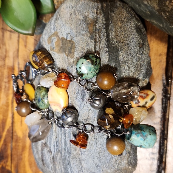 Silpada Sterling Silver Bracelet with Semi-Precious Stones - Picture 3 of 7